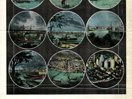 Print - Portholes of the Past / Detroit Riverfront / 1701-1937