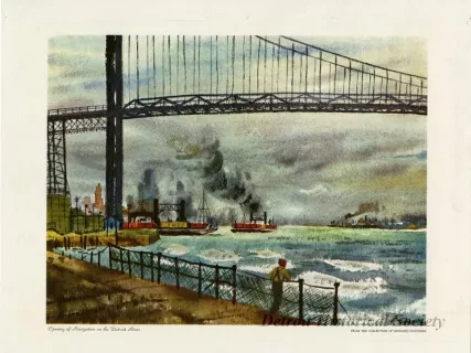 Print - Opening of Navigation on the Detroit River