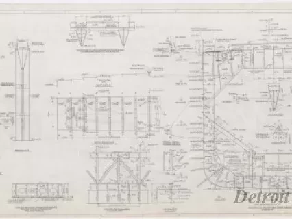 Drawing, Technical - SS Joseph S. Young Lengthening,
Midship Section and Transverse Bulkhead