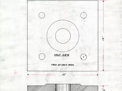 Drawing, Technical - Bearing for Boom, U. S. Light Vessel