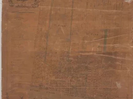 Map - City of Detroit, Wayne Co., Michigan, 1853