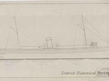Drawing, Technical - S.S. Virginia,
Outboard Profile