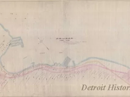 Map - D.M. & M.R.R. Land Plan, Private Claims at Point St. Ignace