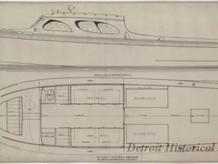 Drawing, Technical - 36 Ft. Fast Day Cruiser