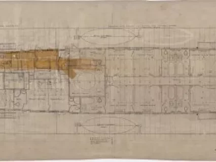Drawing, Technical - Joiner Plan - Boat Deck, SS Alabama