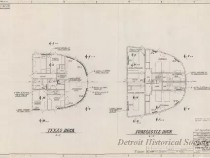 Drawing, Technical - MV Benson Ford,
Hot Water Heating System, Forward Quarters