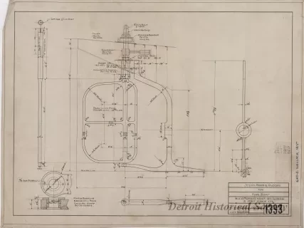 Drawing, Technical - Stern Frame & Rudder for Fire Boat
[Hull No. 75]