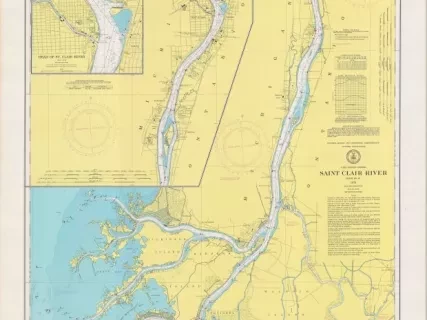 Chart, Navigational - St. Clair River