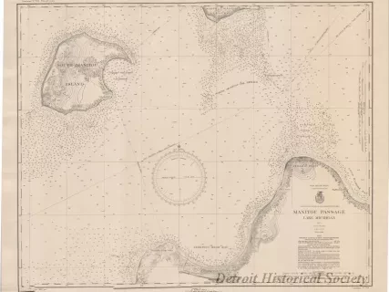 Chart, Navigational - Manitou Passage, Lake Michigan