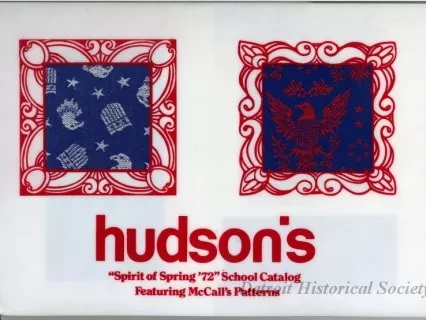 Catalog, Trade - hudson's "Spirit of Spring '72" School Catalog
Featuring McCall's Patterns