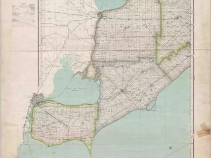 Map - Ontario, Windsor Sheet -
Essex, Kent, and Lambton and portions of Elgin, Middlesex, and Huron Counties