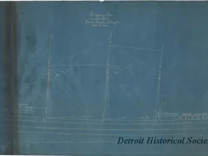 Blueprint - Rigging Plan, Steamer No. 7