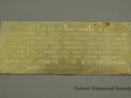 Plaque, Award