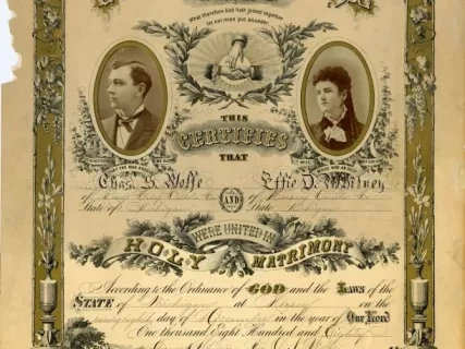 Certificate, Marriage