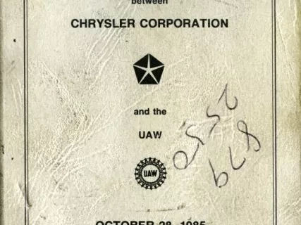 Agreement - Agreement between Chrysler Corporation and the UAW, October 28, 1985, Production and Maintenance