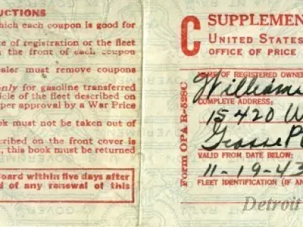 Coupon, Ration - Supplemental Mileage Ration