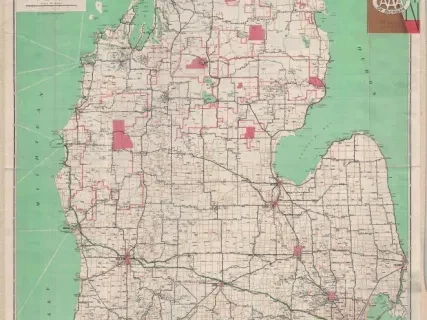 Map - Automobile Club of Michigan,
Official Map of Lower Peninsula of Michigan