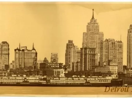 Print, Photographic - Skyline of Detroit from Canada
