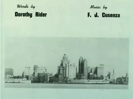 Music, Sheet - Song of Detroit, The City With a Heart