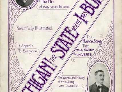 Music, Sheet - Michigan, The State Where I Was Born