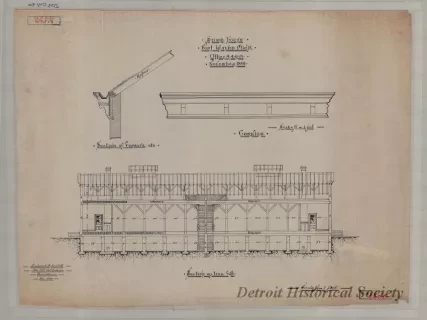 Drawing, Architectural - Store House, Fort Wayne, Michigan.
Office A.A.Q.M., November, 1889
