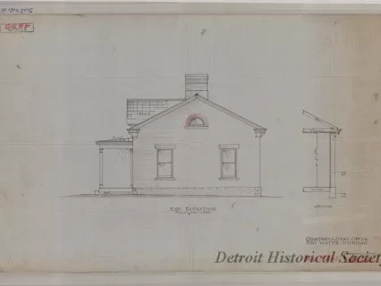 Drawing, Architectural - Quartermaster's Office, Fort Wayne, Michigan