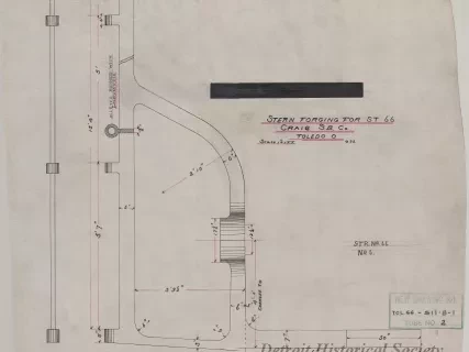Drawing, Technical - Stern Forging for St. [Steamer] 66