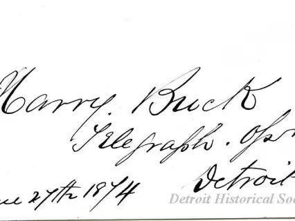 Card, Business - Harry Buck