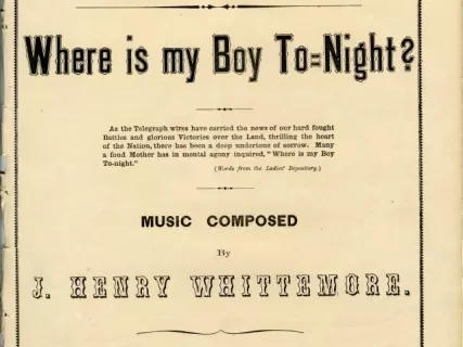 Music, Sheet - Where is My Boy To Night