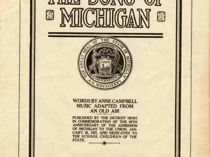 Music, Sheet - The Song of Michigan