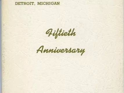 Booklet - Redford Avenue Presbyterian Church, Detroit, Michigan, Fiftieth Anniversary, 1906-1956