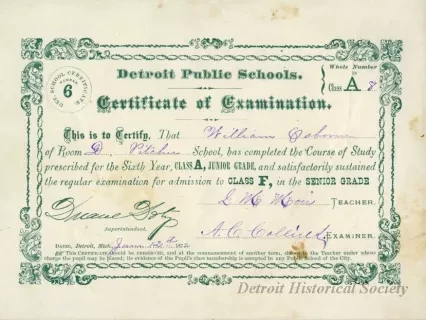 Certificate, Achievement