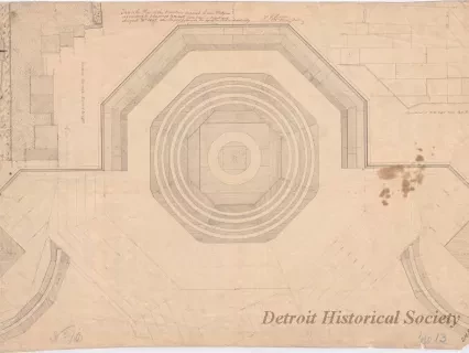 Drawing, Technical - Demilune Salient, 15" Gun Platform