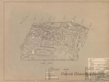 Drawing, Architectural - Office of the Post Engineer, Fort Wayne, Detroit, Michigan -
Landscape Development Plan (Tree Cover), Ft. Wayne, Detroit, Mich.,
as Completed for FY 1962