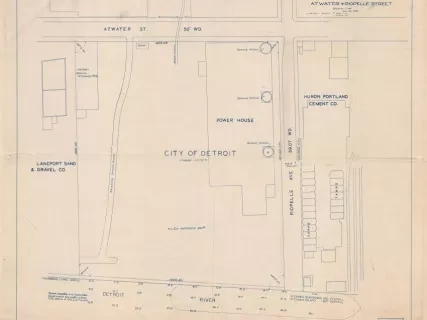 Plan, Survey - Plat Plan of City Owned Property Located at Atwater & Riopelle Street