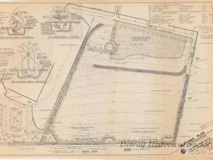 Blueprint - Planting Plan,
Historic Fort Wayne Parade Grounds Construction