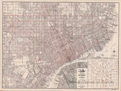 Map - New National Authentic Map of Detroit and Environs
