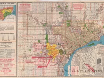 Map - Federal Lithograph Company
[Map of Detroit and Eastern Wayne County]