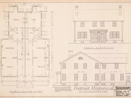 Blueprint - Building Type B,
Historic Fort Wayne Restoration Project