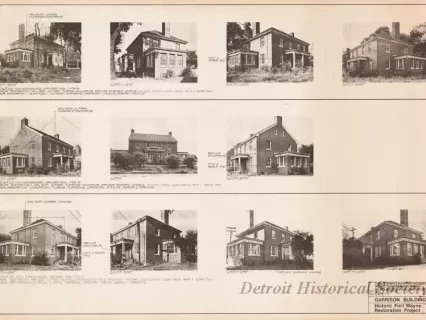 Blueprint - Garrison Buildings [Nos. 216, 217, 218],
Historic Fort Wayne Restoration Project