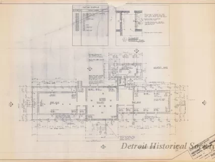 Blueprint - Historic Fort Wayne,
Post Hospital Restoration