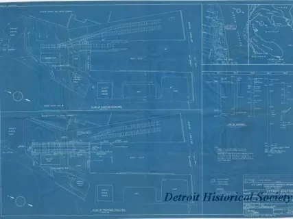 Blueprint - Detroit Boat Yard -
Modification of Existing Facilities;
Plans, Location & Vicinity Maps