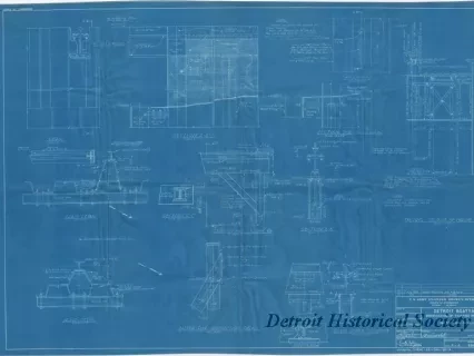 Blueprint - Detroit Boat Yard -
Modification of Existing Facilities;
Sections and Details