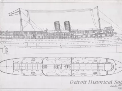 Drawing, Technical - SS South American,
Built in 1915 by G. L. [Great Lakes] Engineering Works