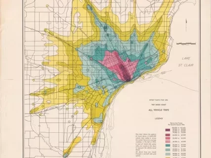 Map - Detroit Traffic Study Area,
Trip Desire Chart - All Vehicle Trips