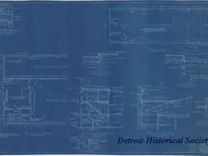 Blueprint - One Story Store Building to be Erected at 14533-14539 Woodward Ave.