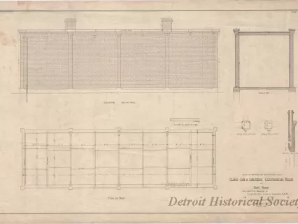 Drawing, Architectural - Plans for a Fire-Proof Comparator Room