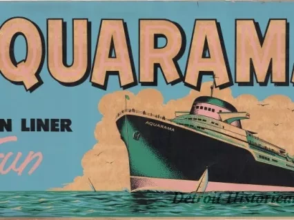 Sign - Aquarama - Ocean Liner Fun