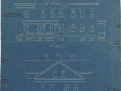 Blueprint - Quarters for Two Lieutenants [Building No. 117]