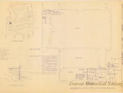 Blueprint - Interpretive Center, Historic Fort Wayne - 
New Toilet Room